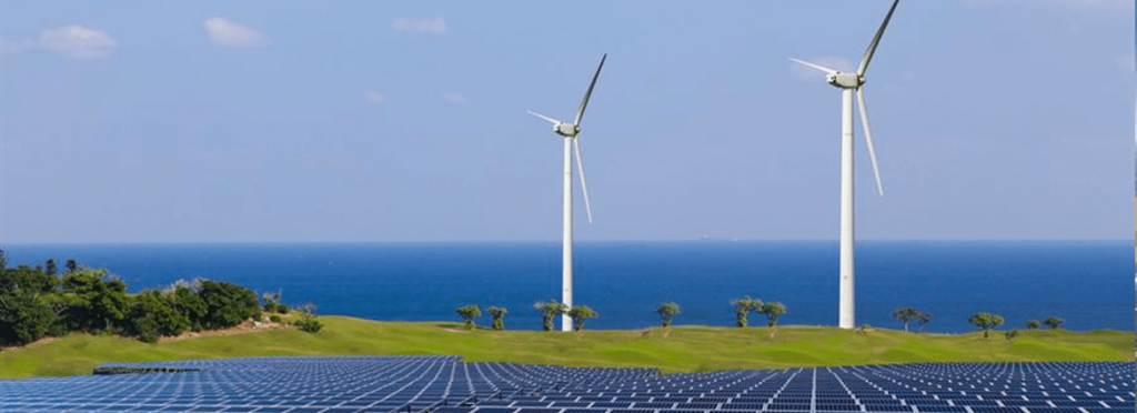 Wind Turbine and Solar Panels in Saudi Arabia